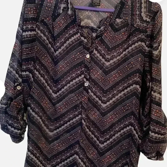 About a Girl Top Tunic Los Angleles Size M - Picture 1 of 4